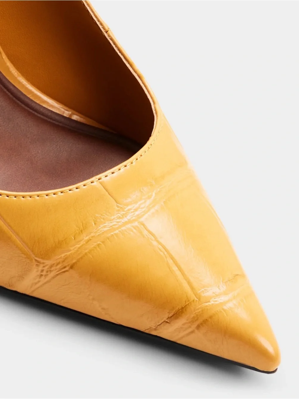 Aldo Stessy Yellow snakeskin heels